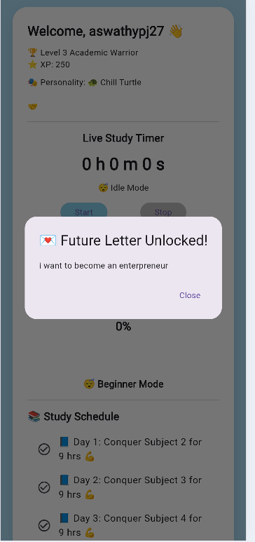 letter to the future which will unlock when reaches the future date