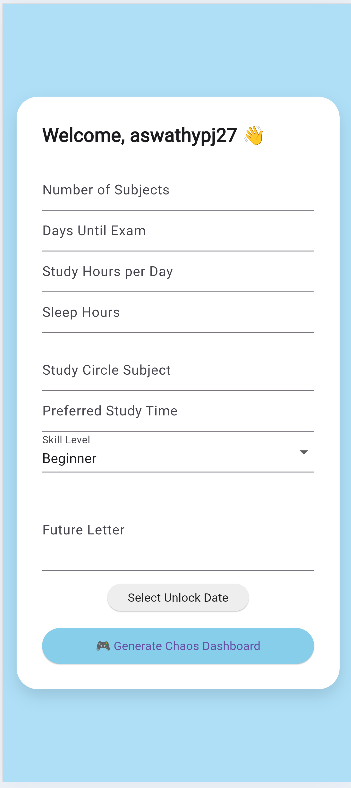 study plan generation